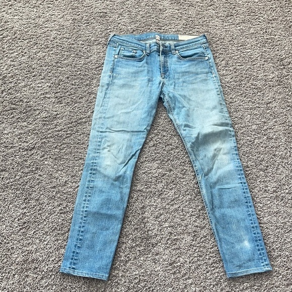 Rag & Bone Women's Blue High-rise Skinny Jeans In El size 28 - Picture 2 of 14
